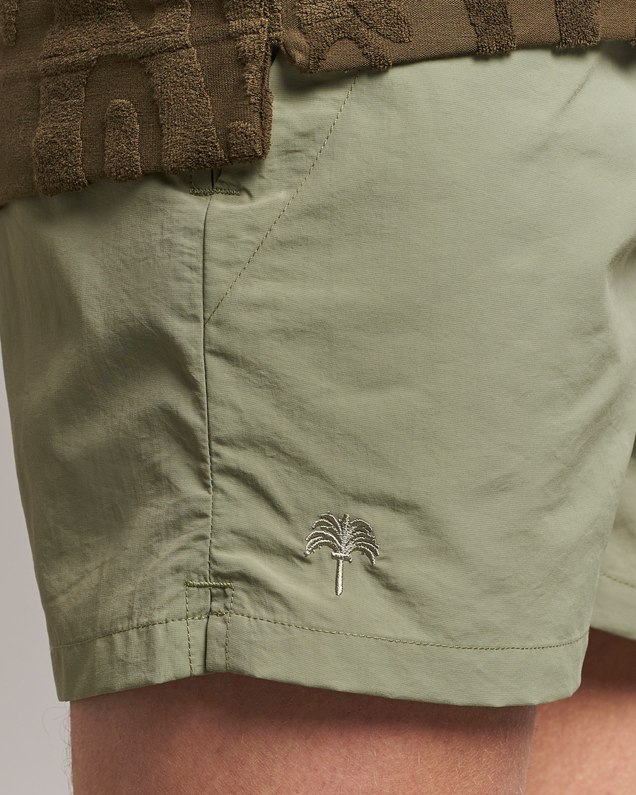 Herr | Badbyxor | OAS | Plain Swimshorts Green