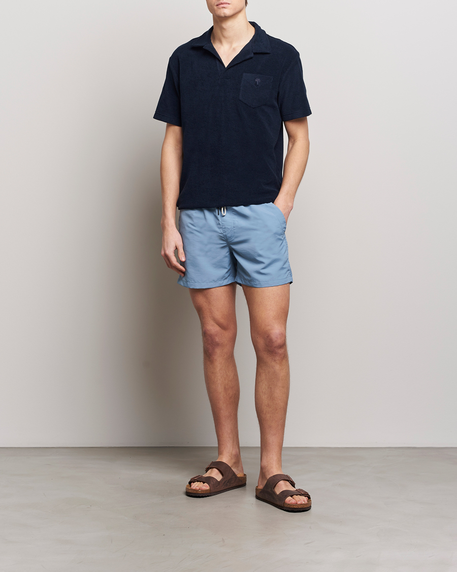 Herr | Badbyxor | OAS | Plain Swimshorts Sky
