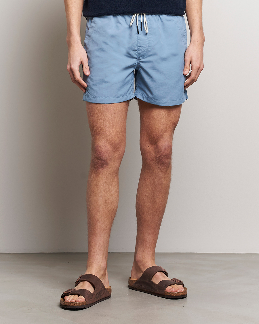 Herr | Snörade Badbyxor | OAS | Plain Swimshorts Sky