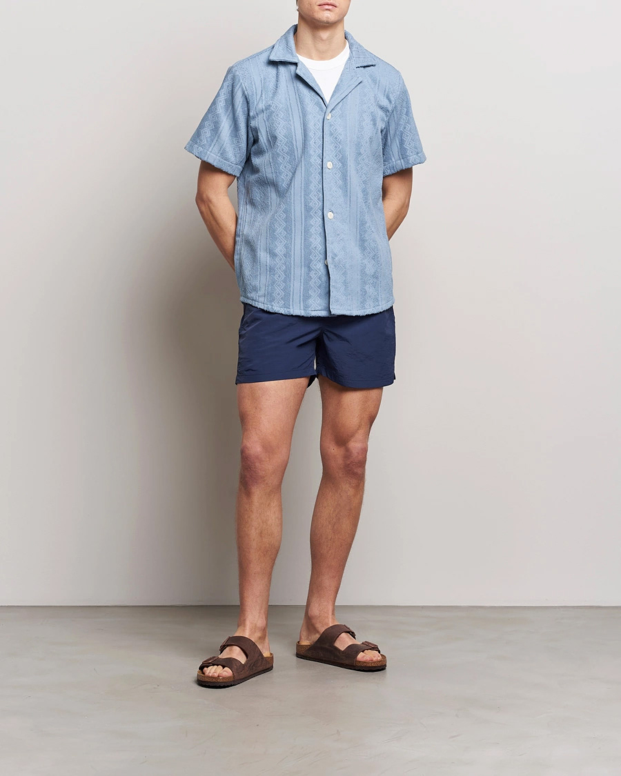 Herr | Badbyxor | OAS | Plain Swimshorts Navy
