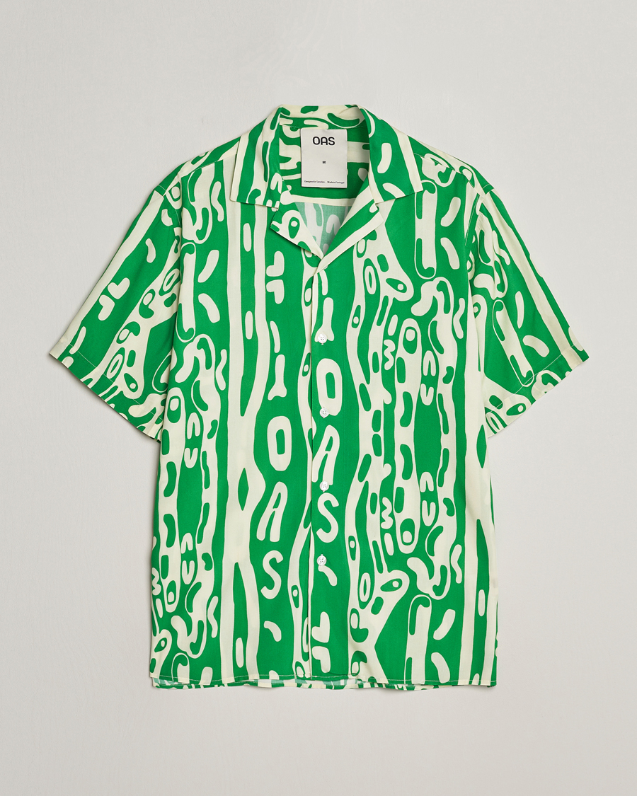 Herr | Skjortor | OAS | Viscose Resort Short Sleeve Shirt Verdant