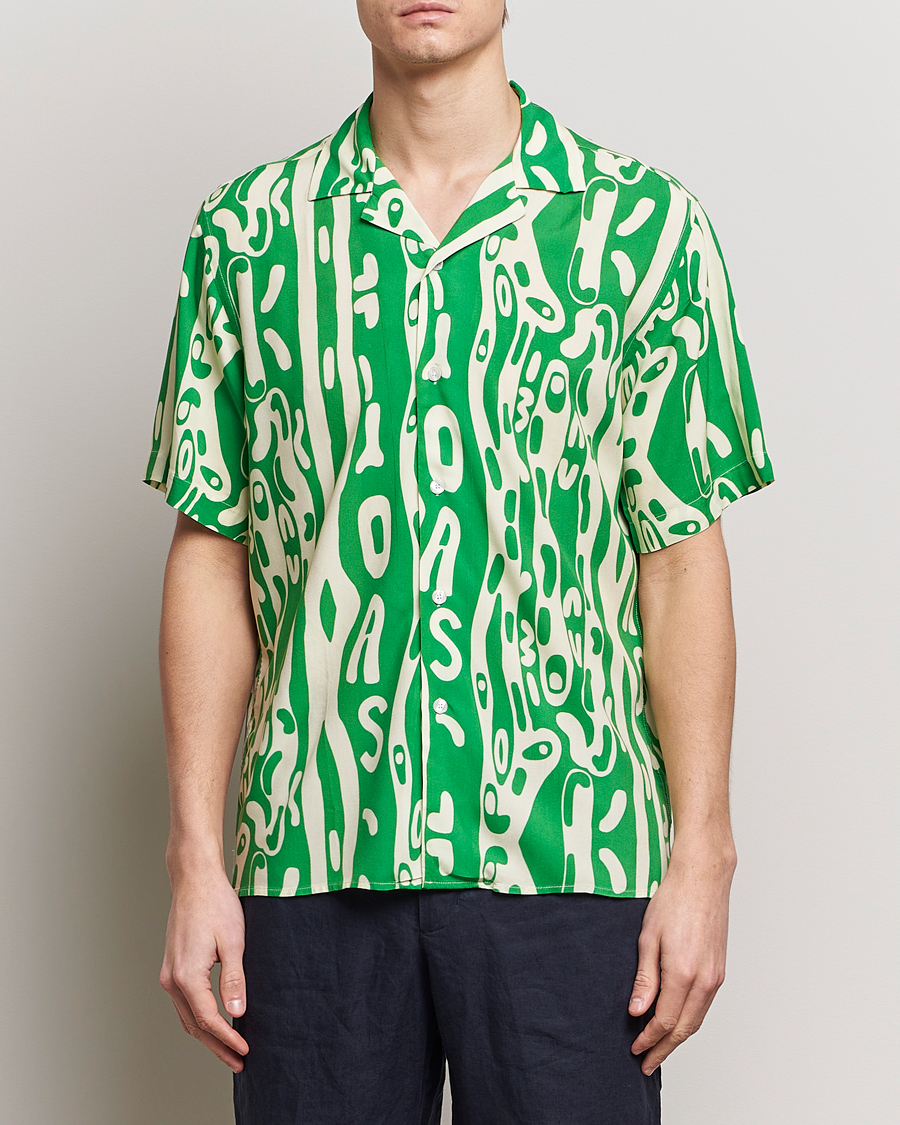 Herr | Skjortor | OAS | Viscose Resort Short Sleeve Shirt Verdant