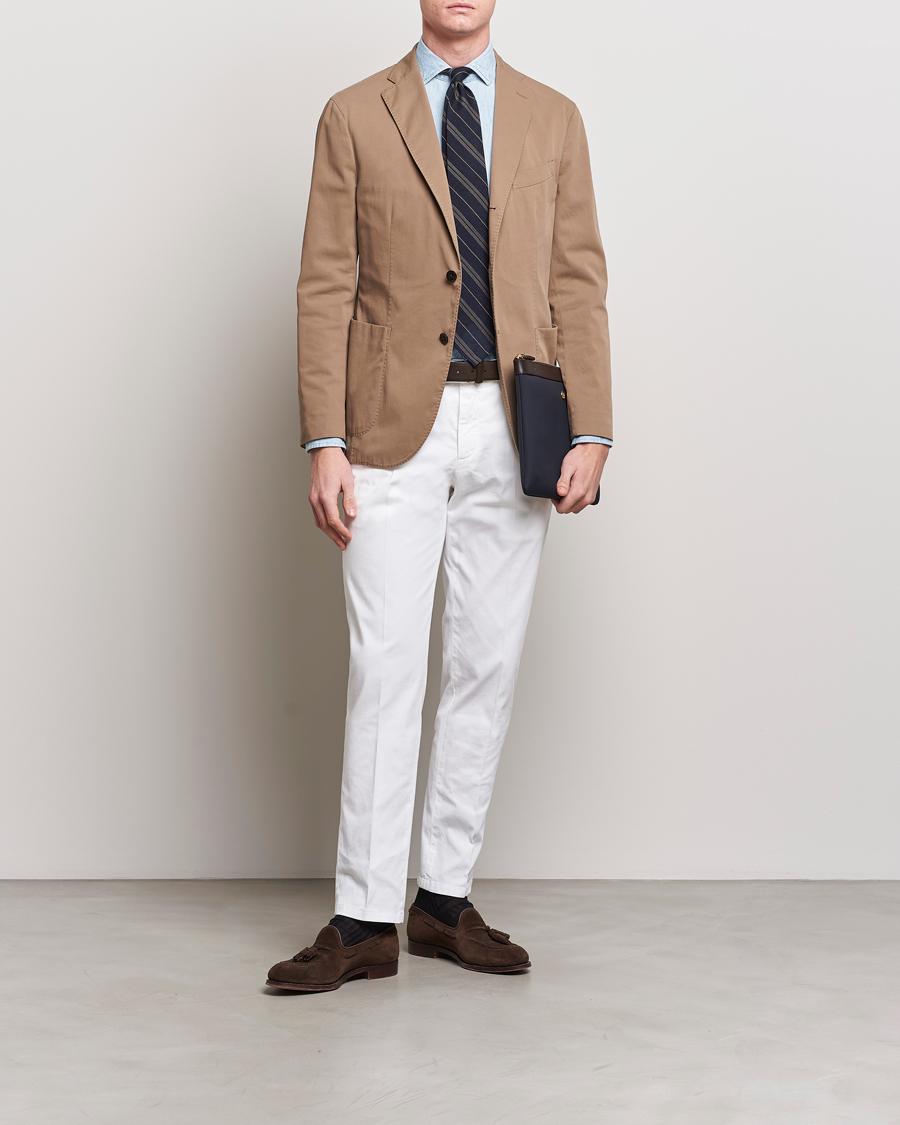 Herr | Kavajer | Boglioli | K Jacket Cotton Stretch Blazer Beige