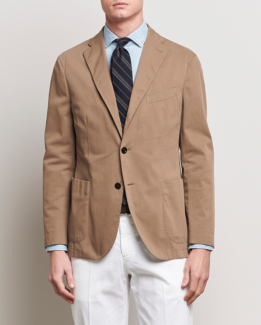 Herr | Avdelningar | Boglioli | K Jacket Cotton Stretch Blazer Beige