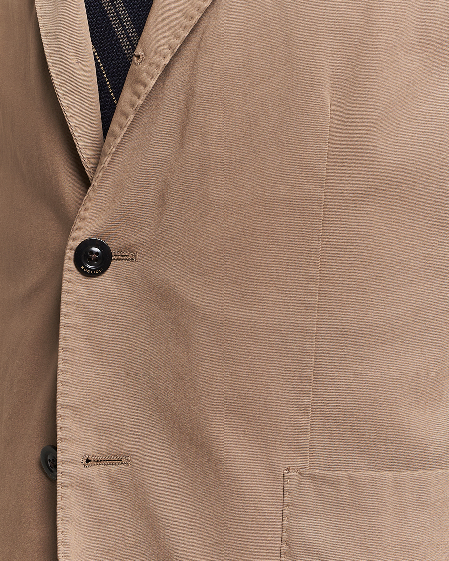 Herr | Kavajer | Boglioli | K Jacket Cotton Stretch Blazer Beige