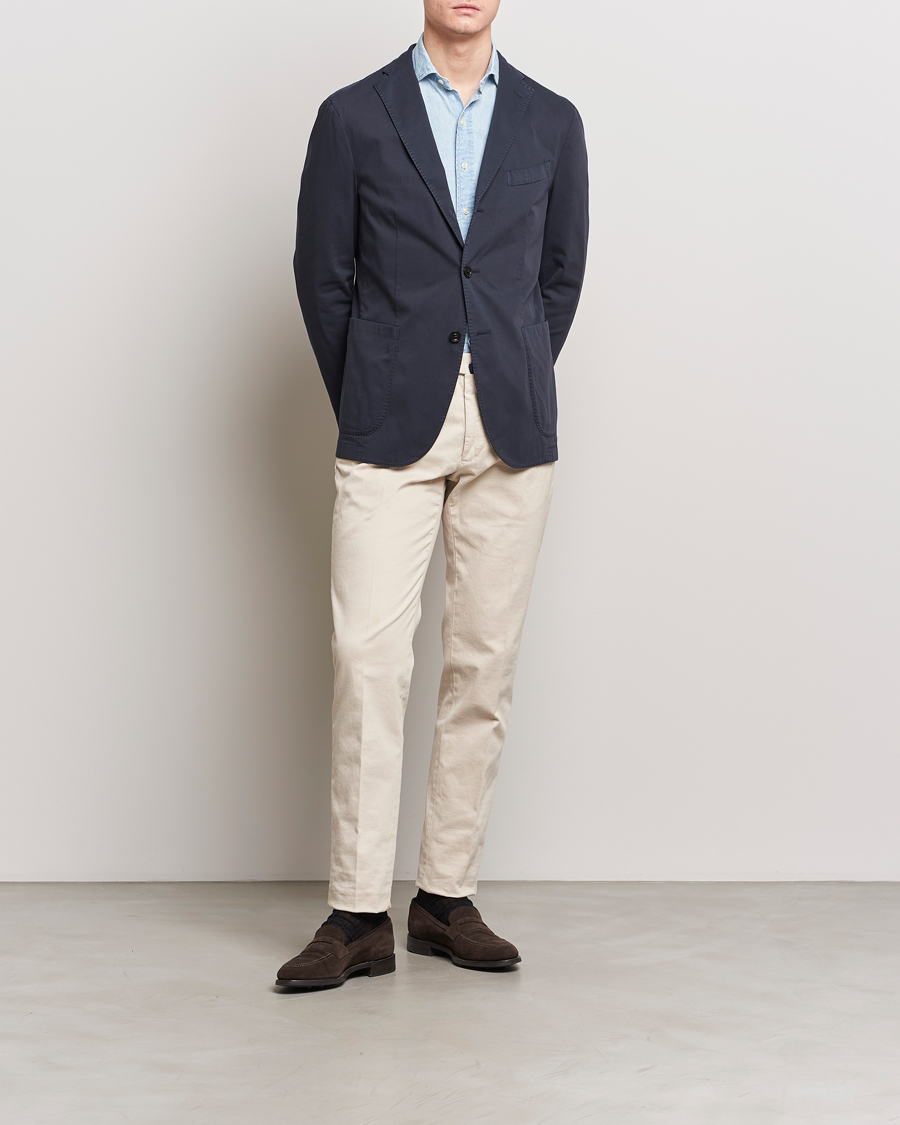 Herr | Kavajer | Boglioli | K Jacket Cotton Stretch Blazer Navy