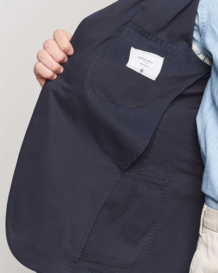 Herr | Kavajer | Boglioli | K Jacket Cotton Stretch Blazer Navy