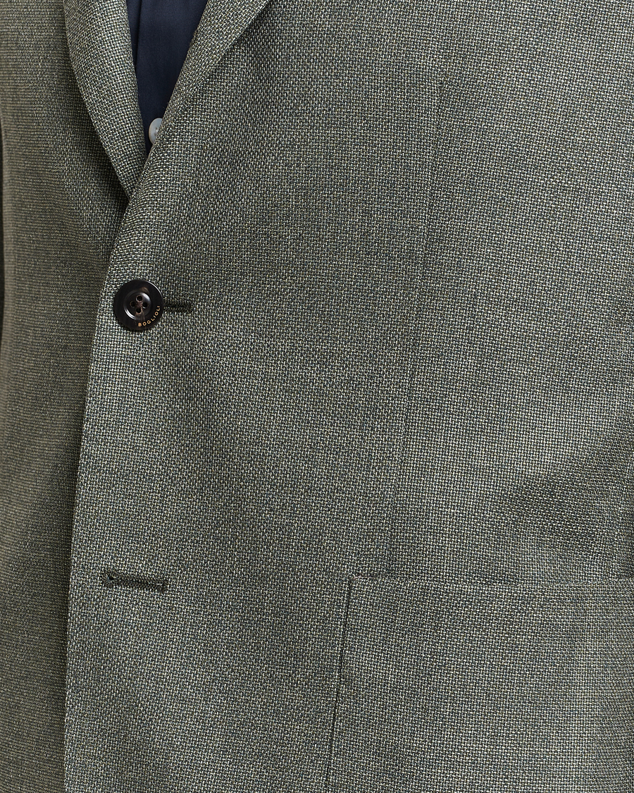 Herr | Kavajer | Boglioli | K Jacket Wool Hopsack Blazer Sage Green