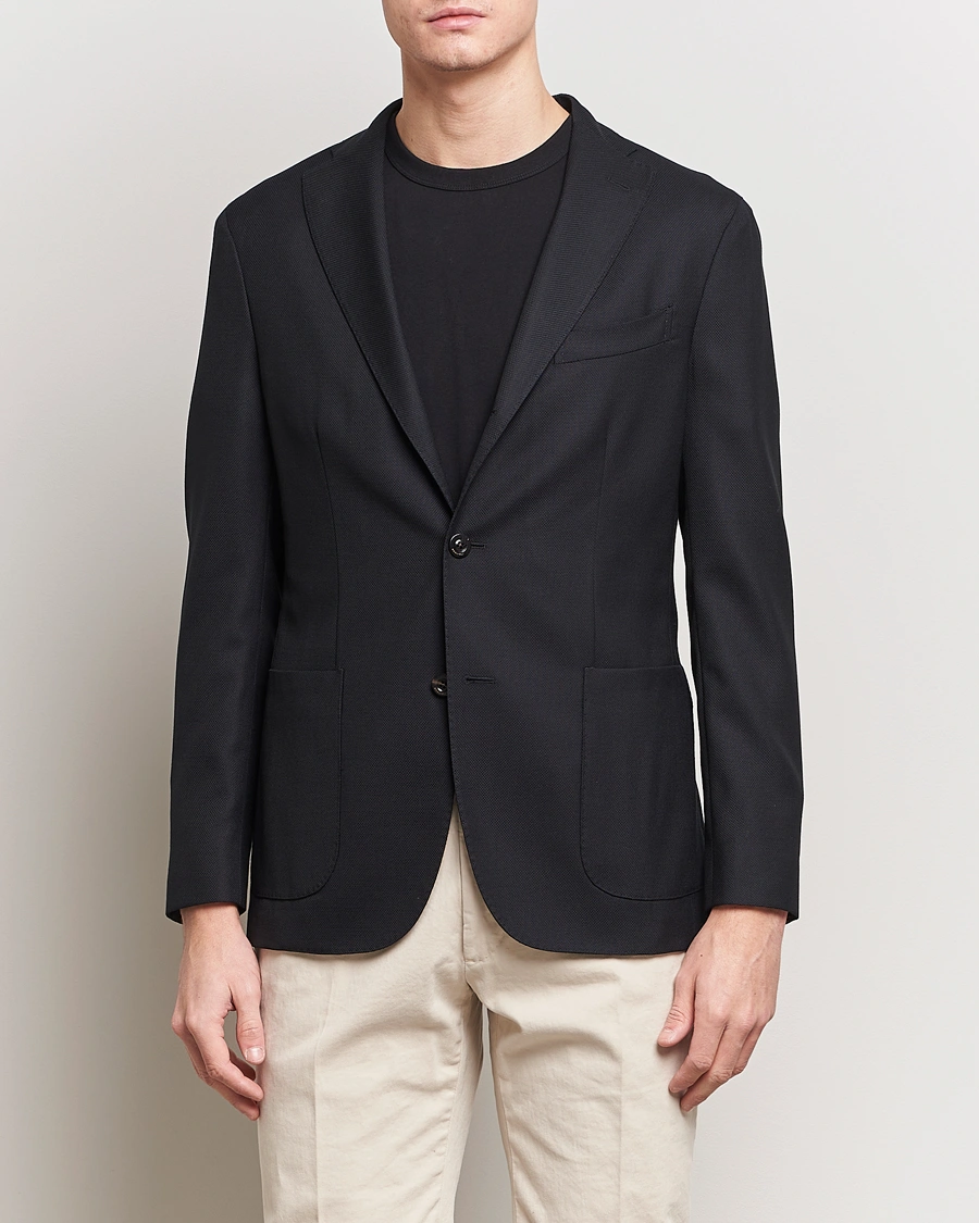 Herr | Boglioli | Boglioli | K Jacket Wool Hopsack Blazer Black