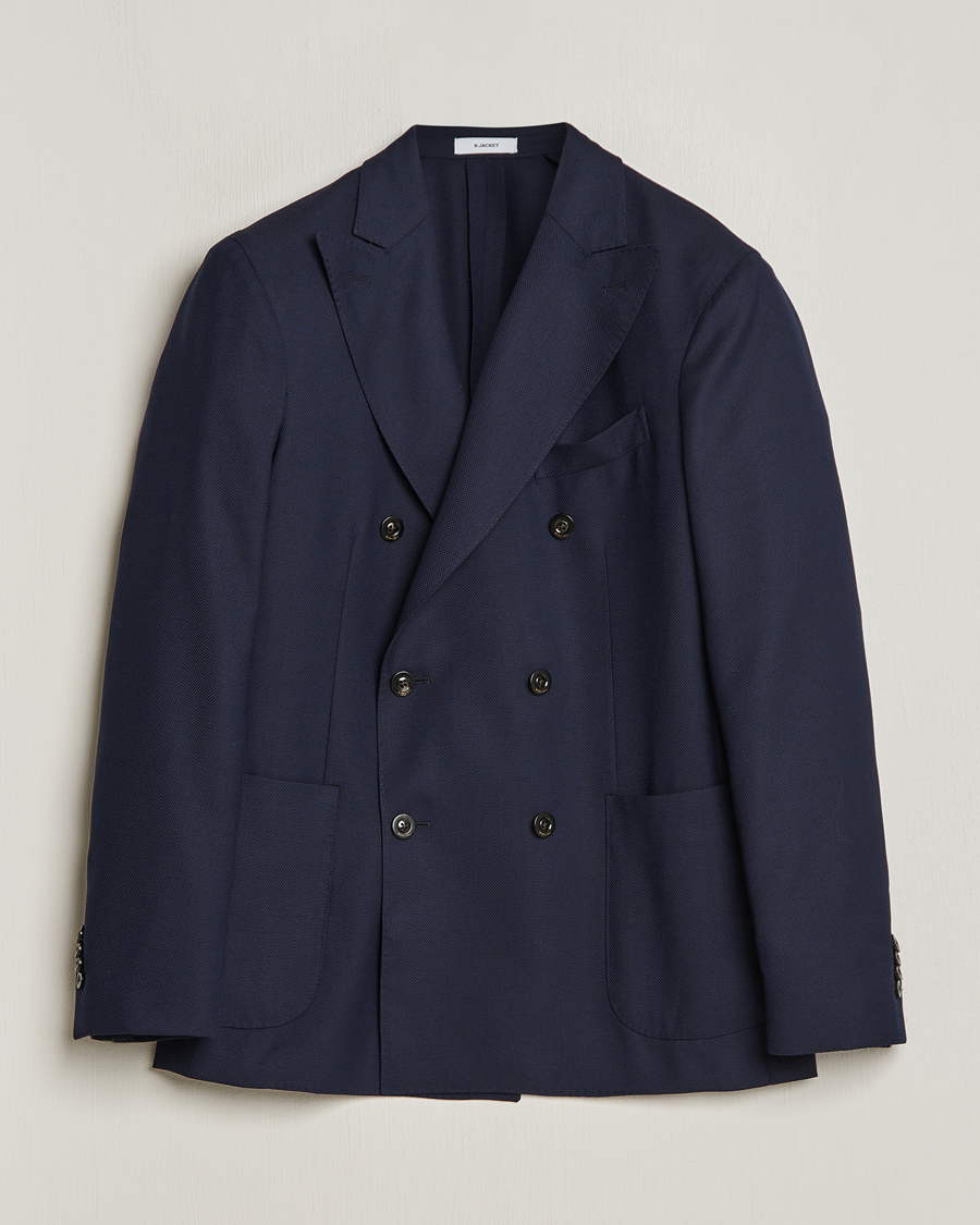 Herr | Kavajer | Boglioli | K Jacket Double Breasted Wool Blazer Navy