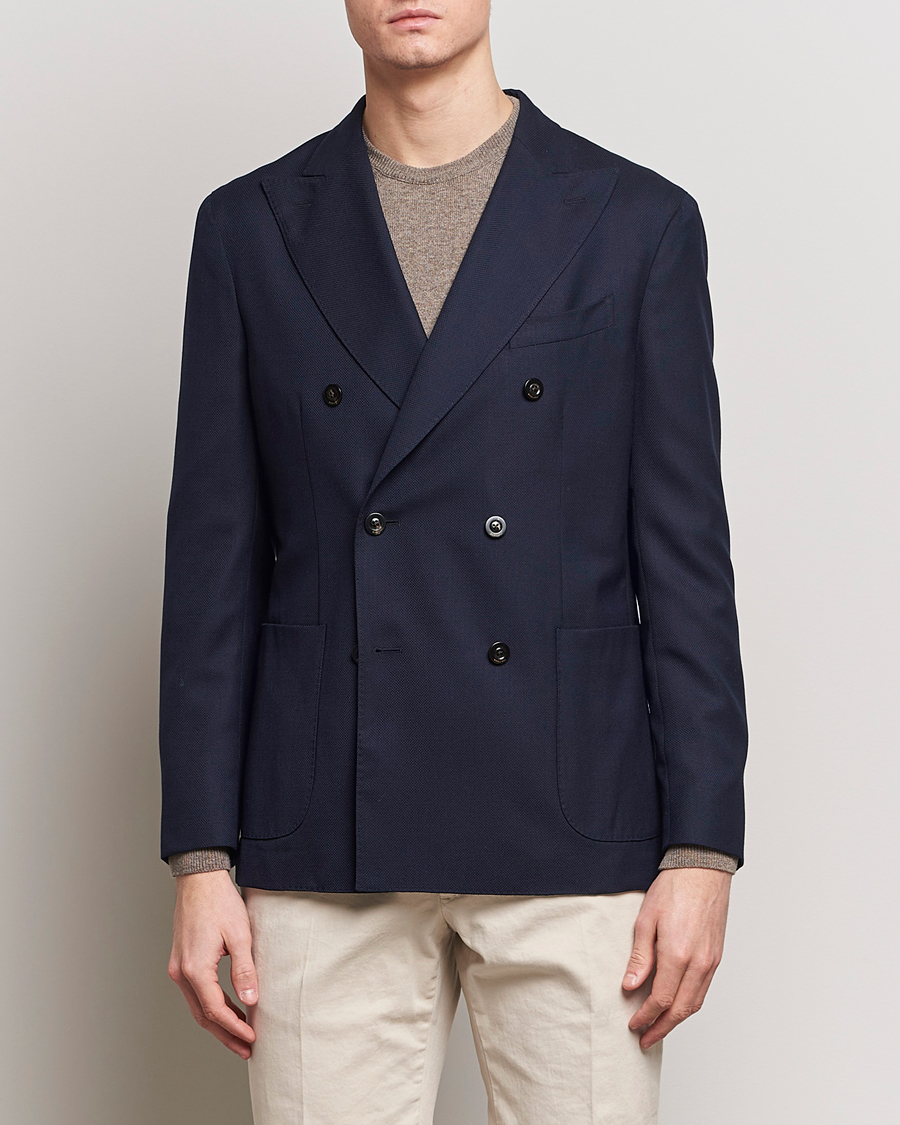 Herr | Italian Department | Boglioli | K Jacket Double Breasted Wool Blazer Navy