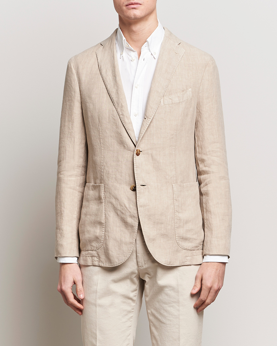 Herre | Linblazer | Boglioli | K Jacket Linen Blazer Light Beige