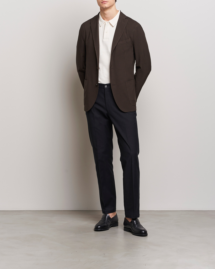 Herr | Kavajer | Boglioli | K Jacket Check Wool Blazer Dark Brown
