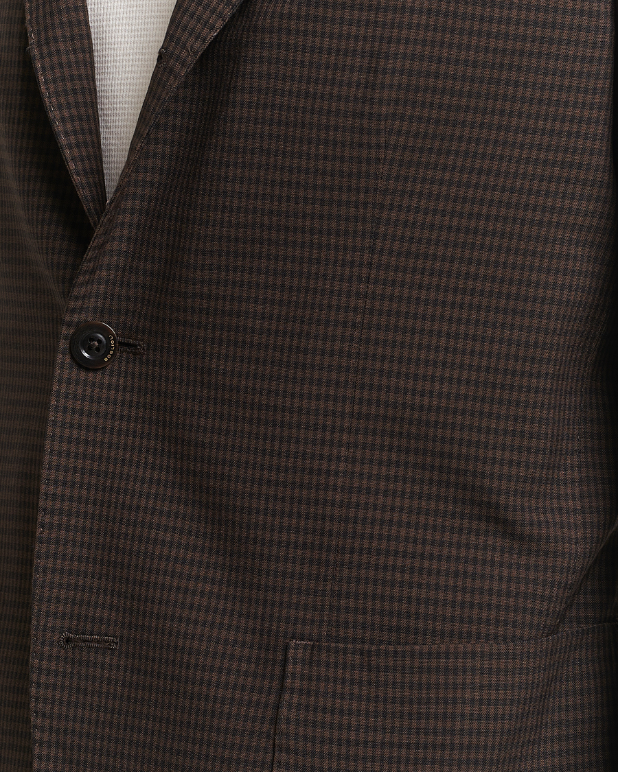 Herr | Kavajer | Boglioli | K Jacket Check Wool Blazer Dark Brown