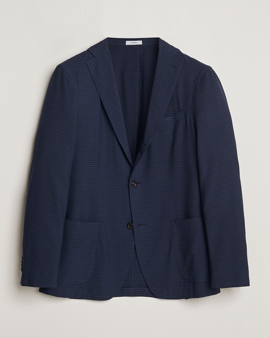 Herr | Kavajer | Boglioli | K Jacket Check Wool Blazer Navy