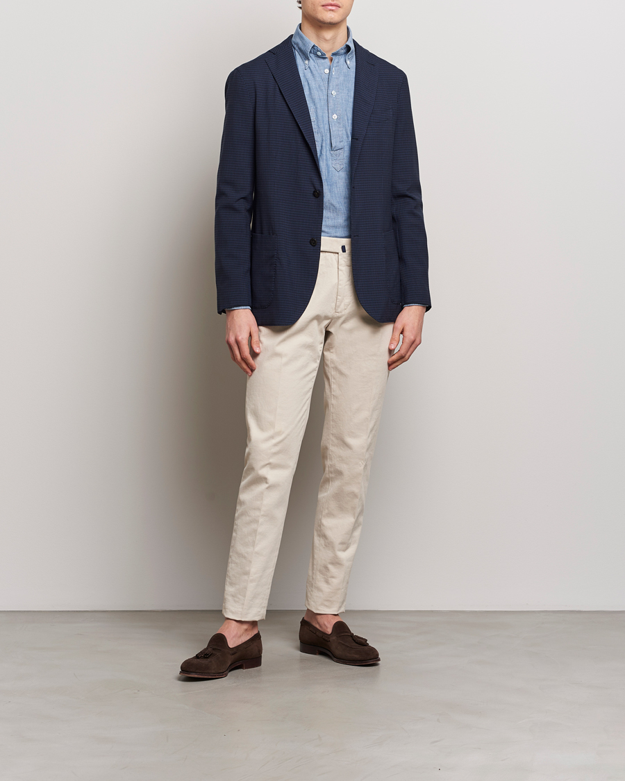 Herr | Kavajer | Boglioli | K Jacket Check Wool Blazer Navy
