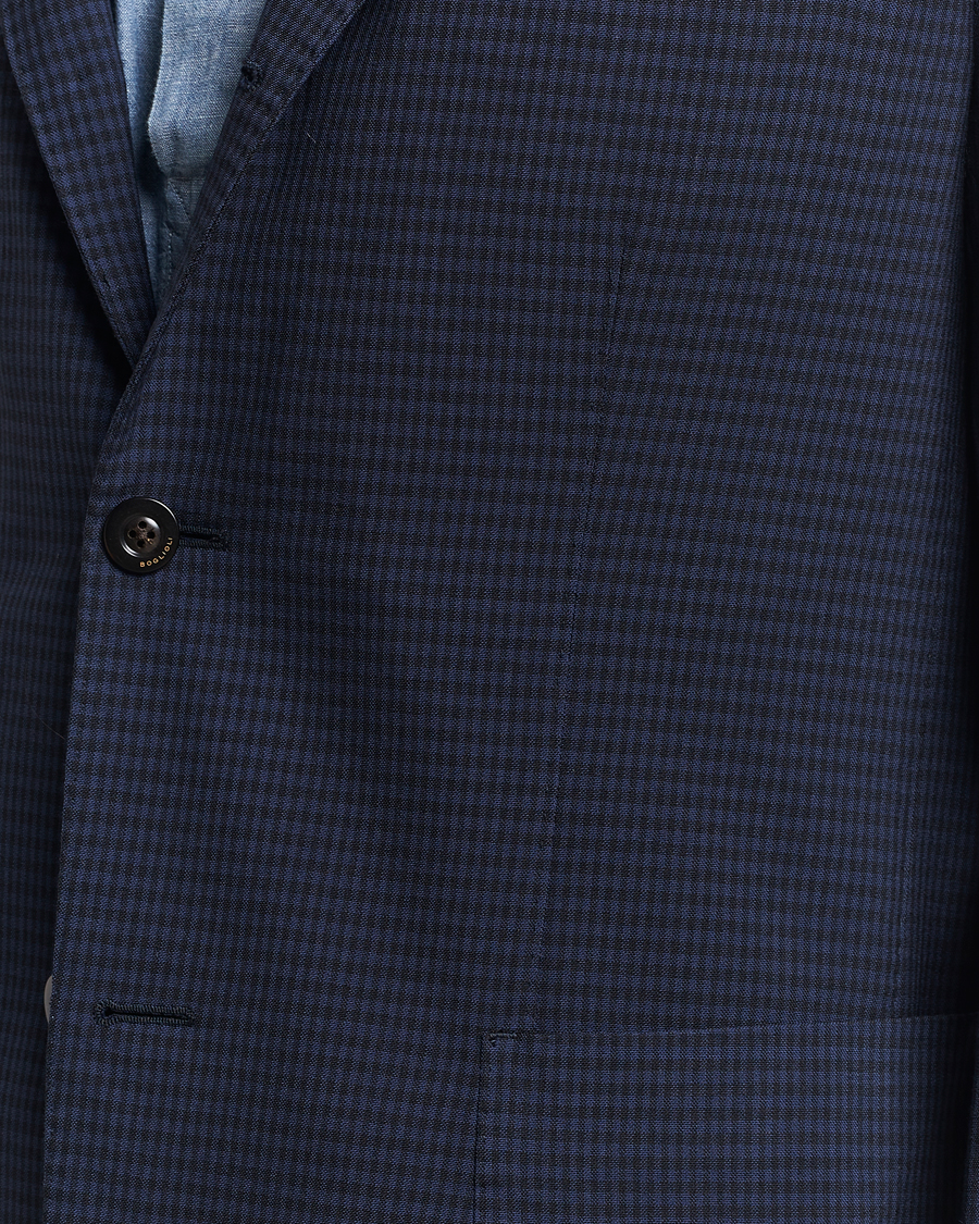 Herr | Kavajer | Boglioli | K Jacket Check Wool Blazer Navy