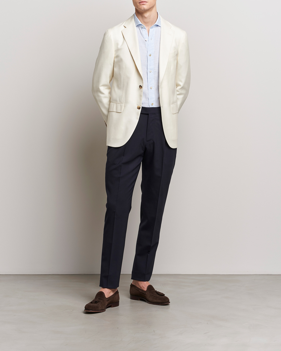 Herr | Kavajer | Boglioli | Cashmere/Silk Cocktail Jacket Off White