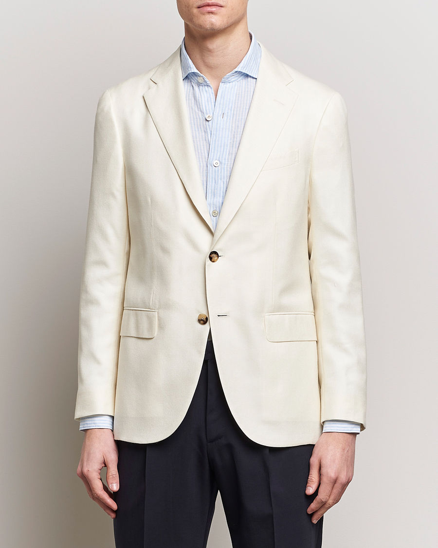 Herr | Italian Department | Boglioli | Cashmere/Silk Cocktail Jacket Off White