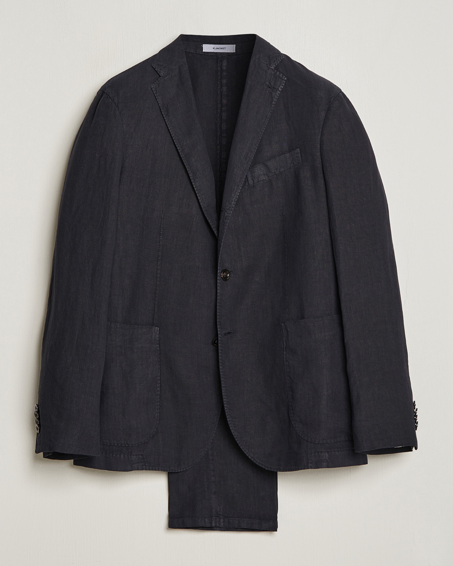 Herr | Kostymer | Boglioli | K Jacket Linen Suit Navy
