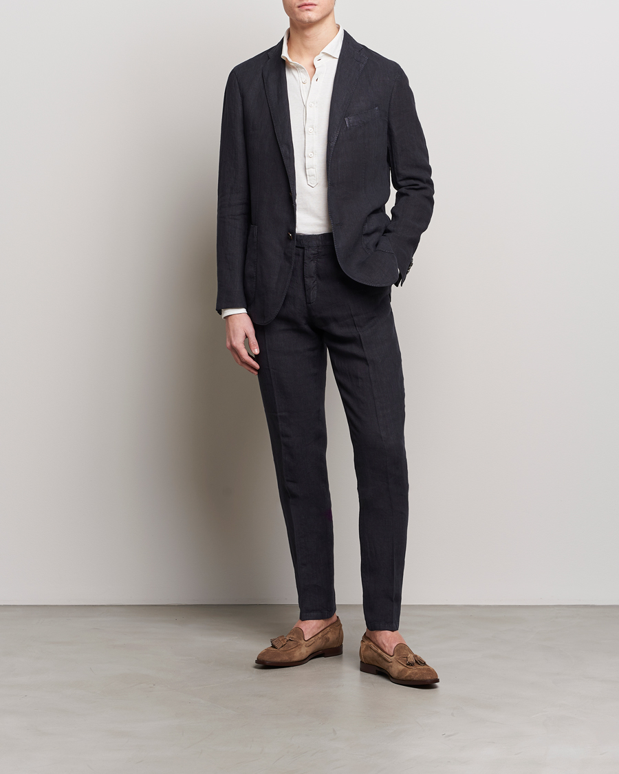 Herr | Italian Department | Boglioli | K Jacket Linen Suit Navy