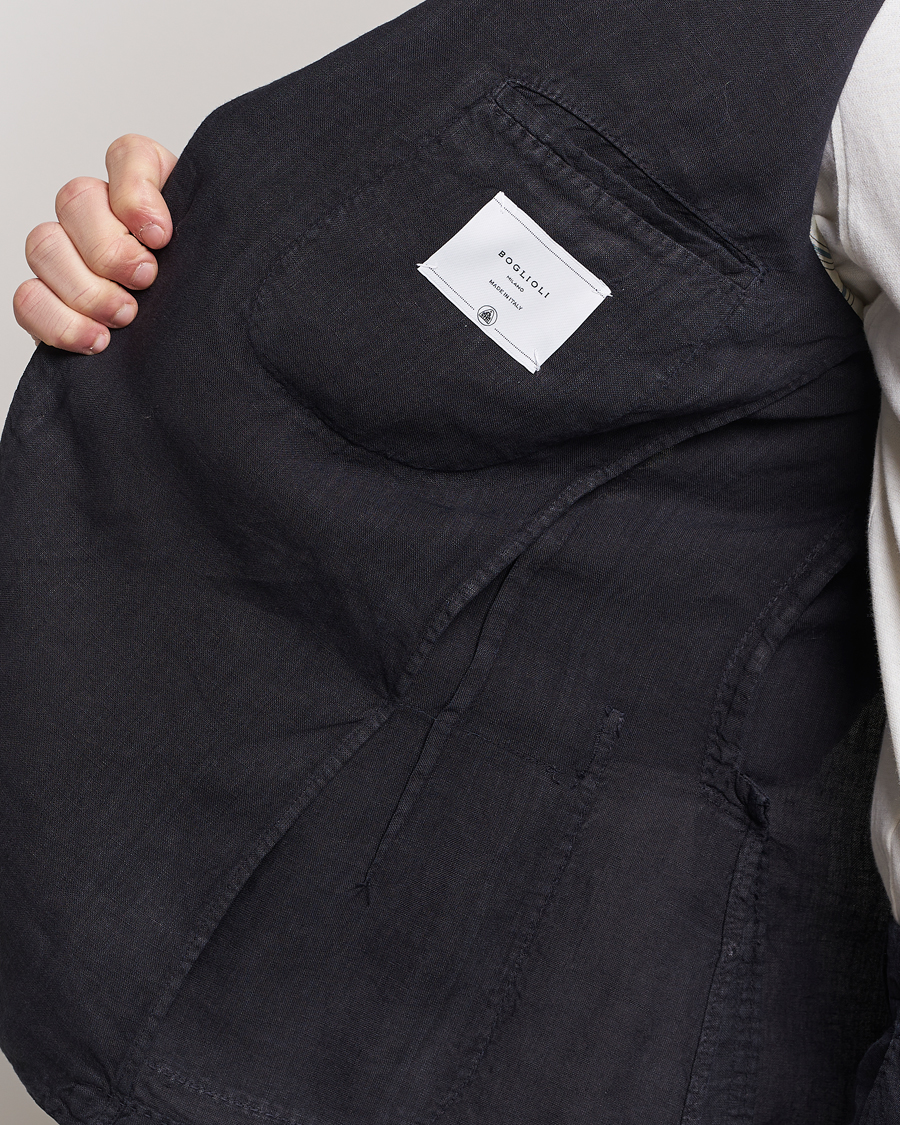 Herr | Kostymer | Boglioli | K Jacket Linen Suit Navy