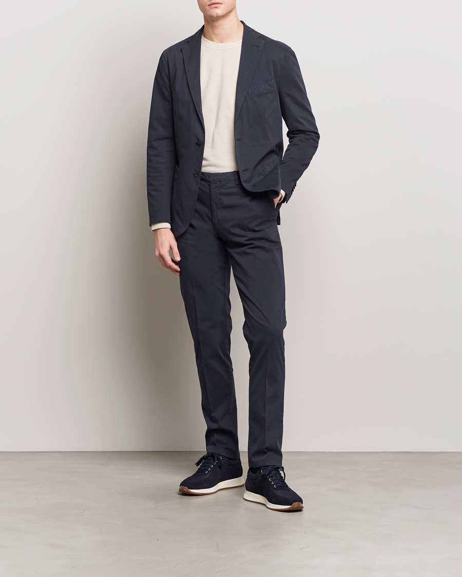Herr | Tvådelade kostymer | Boglioli | K Jacket Cotton Stretch Suit Navy