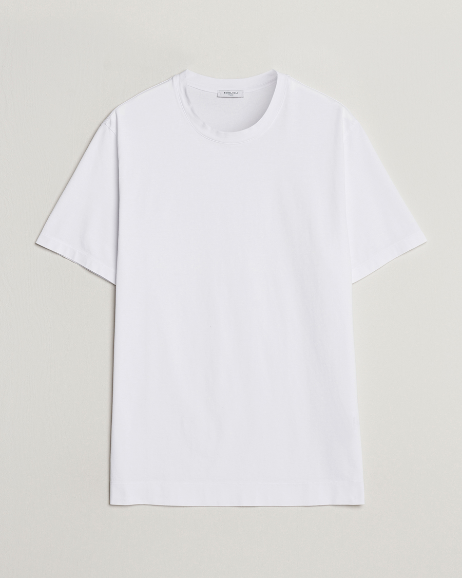 Herr | T-Shirts | Boglioli | Garment Dyed T-Shirt White