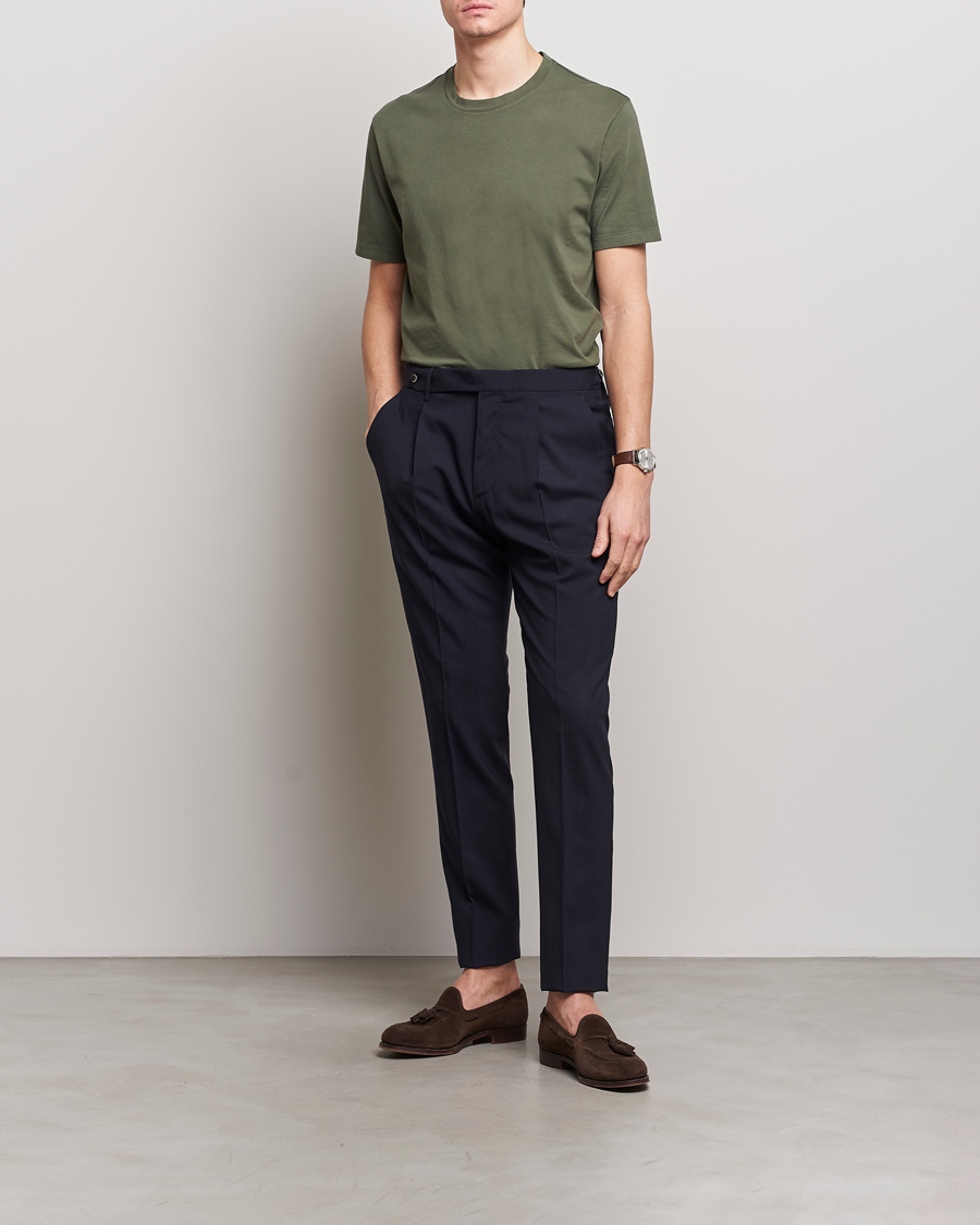 Herr | T-Shirts | Boglioli | Garment Dyed T-Shirt Forest Green