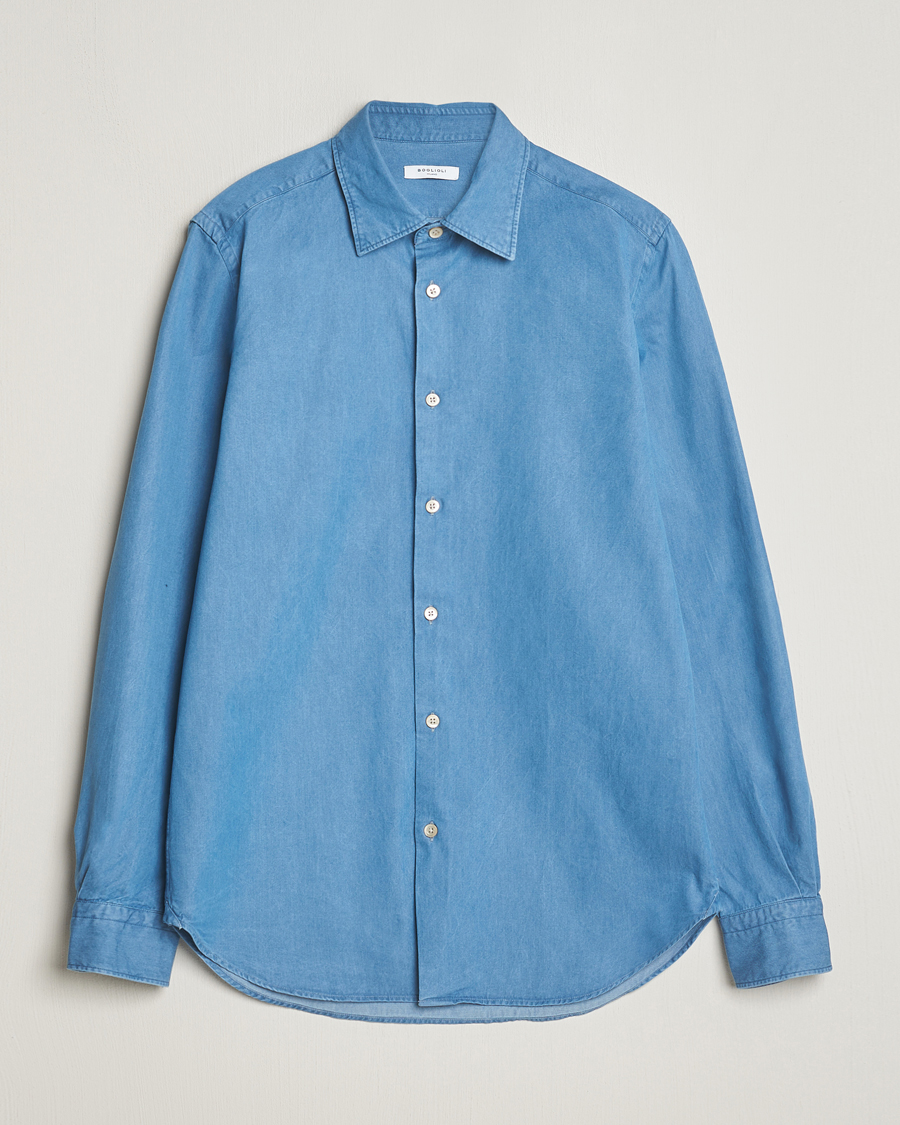Herr | Skjortor | Boglioli | Slim Fit Denim Shirt Light Indigo