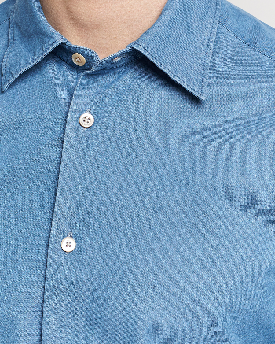 Herr | Skjortor | Boglioli | Slim Fit Denim Shirt Light Indigo