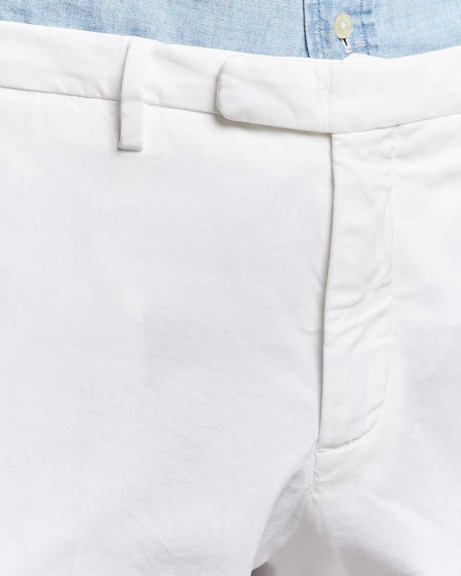 Herr | Byxor | Boglioli | Cotton Stretch Chinos White