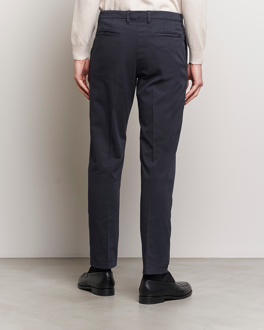 Herr | Byxor | Boglioli | Cotton Stretch Chinos Navy