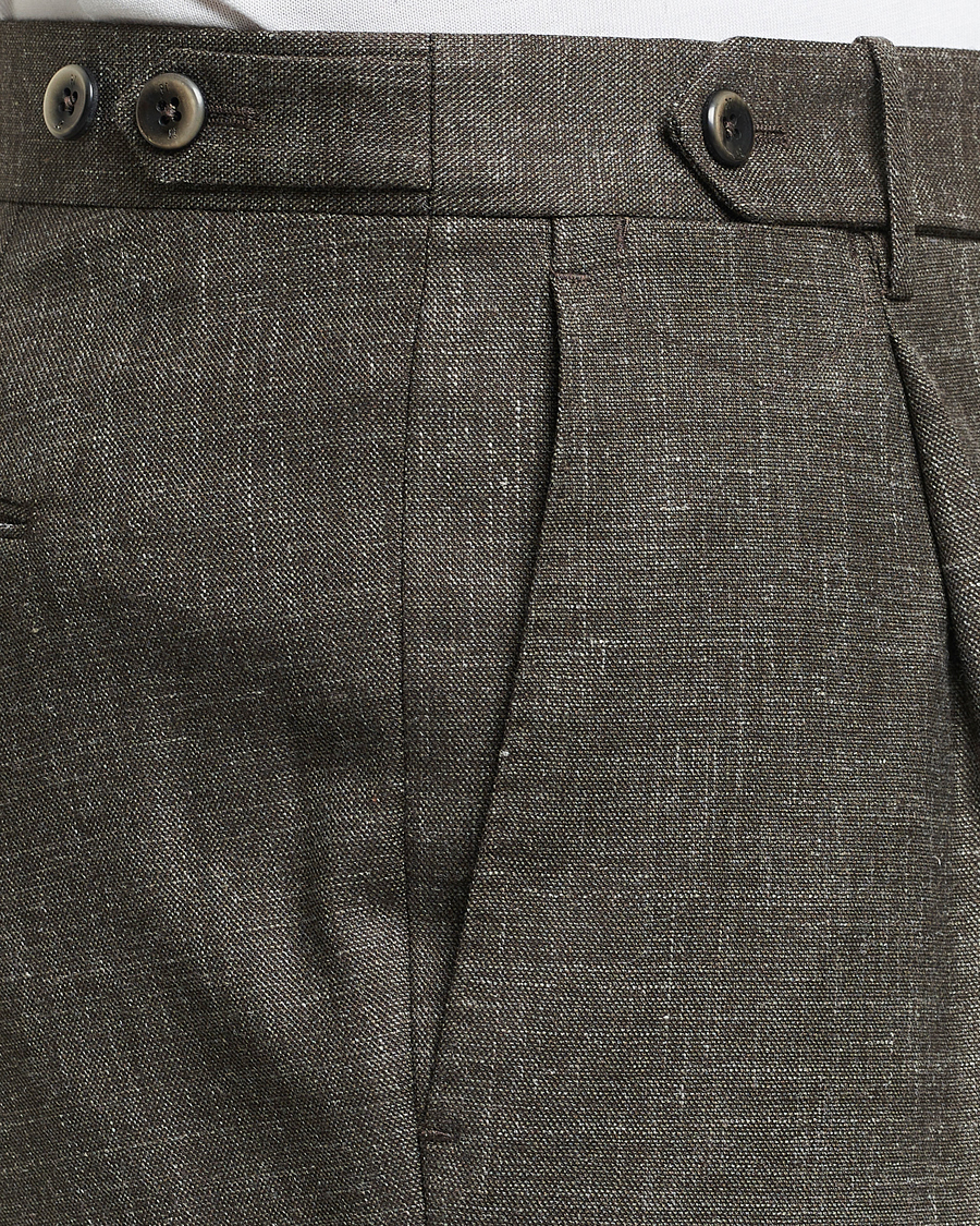 Herr | Byxor | PT01 | Gentleman Fit Wool/Silk Trousers Dark Brown