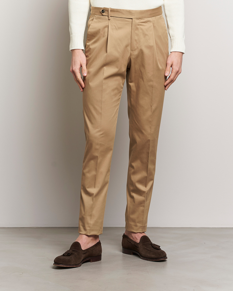 Herr | Italian Department | PT01 | Gentleman Fit Cotton/Stretch Chinos Beige