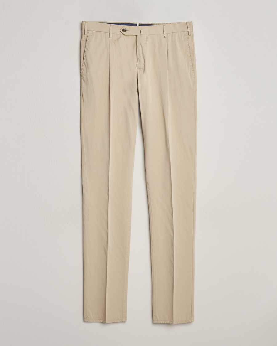 Herr | Byxor | PT01 | Slim Fit Garment Dyed Stretch Chinos Beige