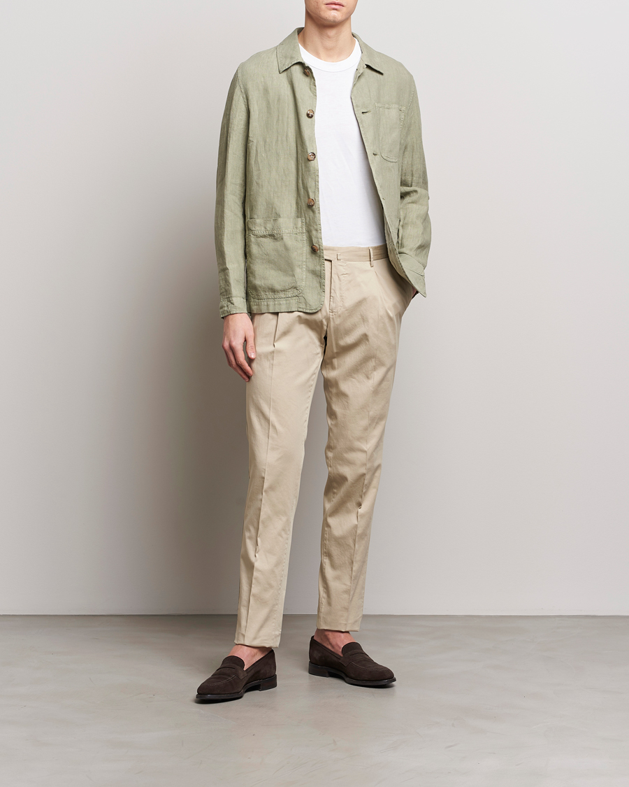 Herr | Byxor | PT01 | Slim Fit Garment Dyed Stretch Chinos Beige