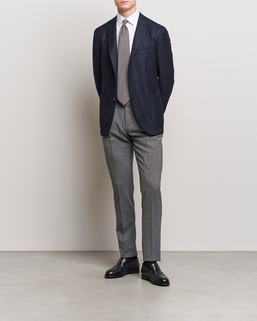 Herr | Byxor | PT01 | Gentleman Fit Wool Stretch Trousers Medium Grey