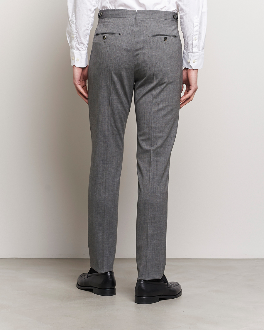 Herr | Byxor | PT01 | Gentleman Fit Wool Stretch Trousers Medium Grey