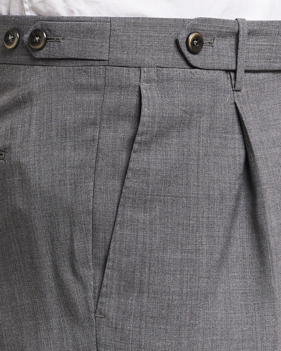 Herr | Byxor | PT01 | Gentleman Fit Wool Stretch Trousers Medium Grey