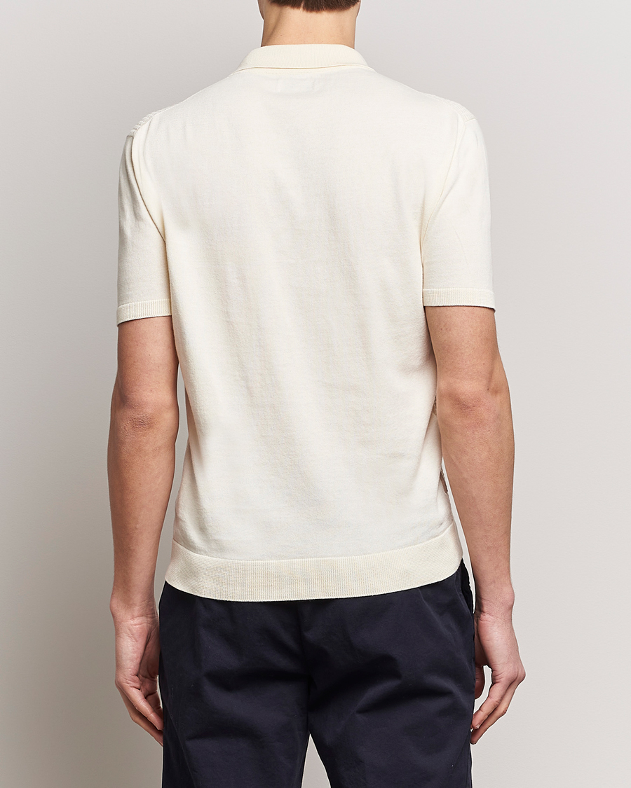 Herr | Pikéer | Baracuta | Waffle Knitted Polo Ivory