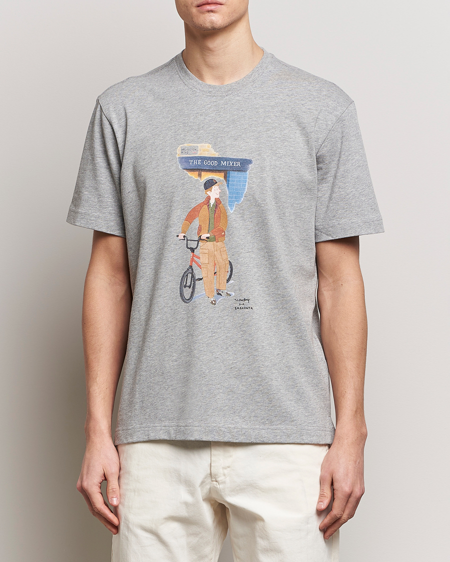 Herr | Kortärmade t-shirts | Baracuta | Slowboy Arlington Cotton T-Shirt Grey Melange