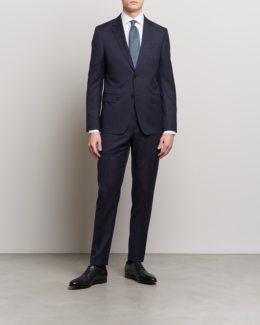 Herr | Italian Department | Zegna | Tailored Wool Striped Suit Navy