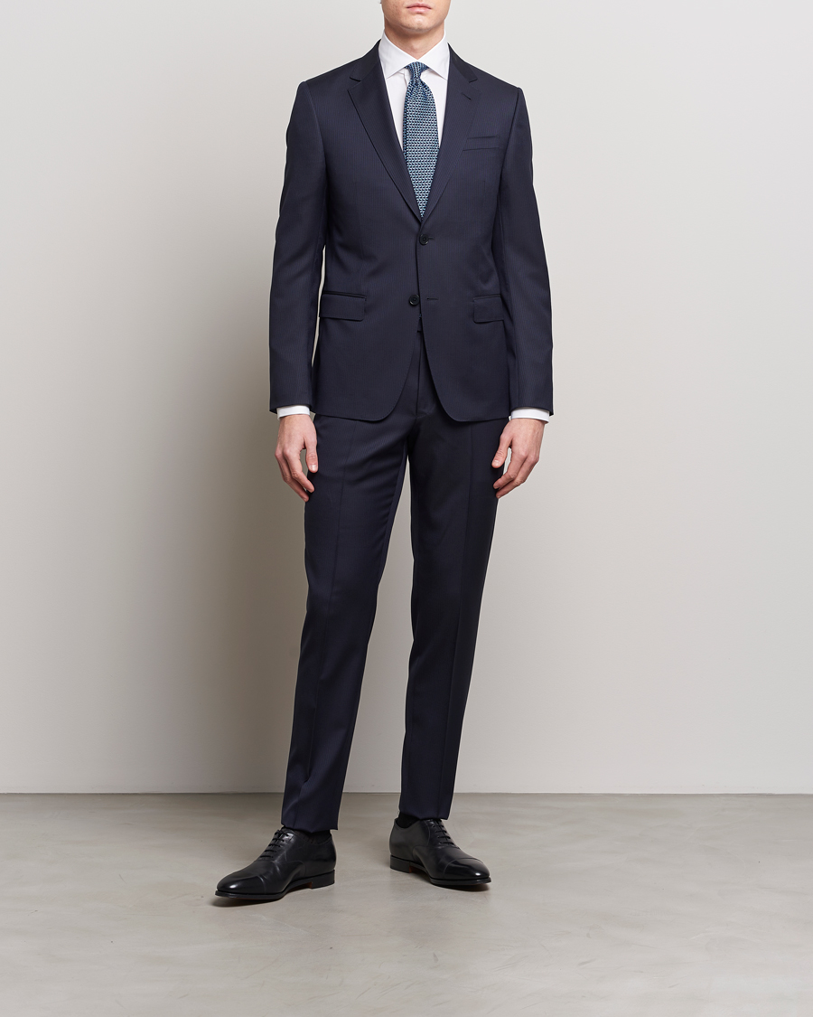 Herr | Avdelningar | Zegna | Tailored Wool Striped Suit Navy