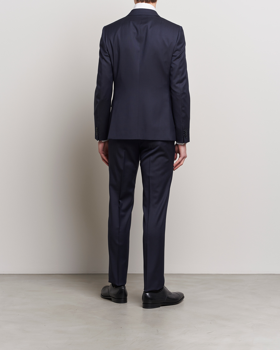 Herr | Kostymer | Zegna | Tailored Wool Striped Suit Navy