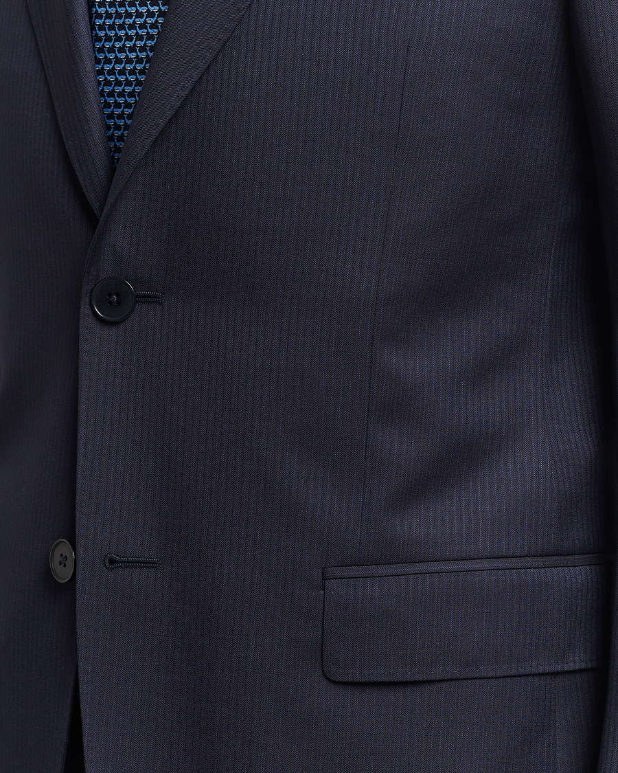 Herr | Kostymer | Zegna | Tailored Wool Striped Suit Navy