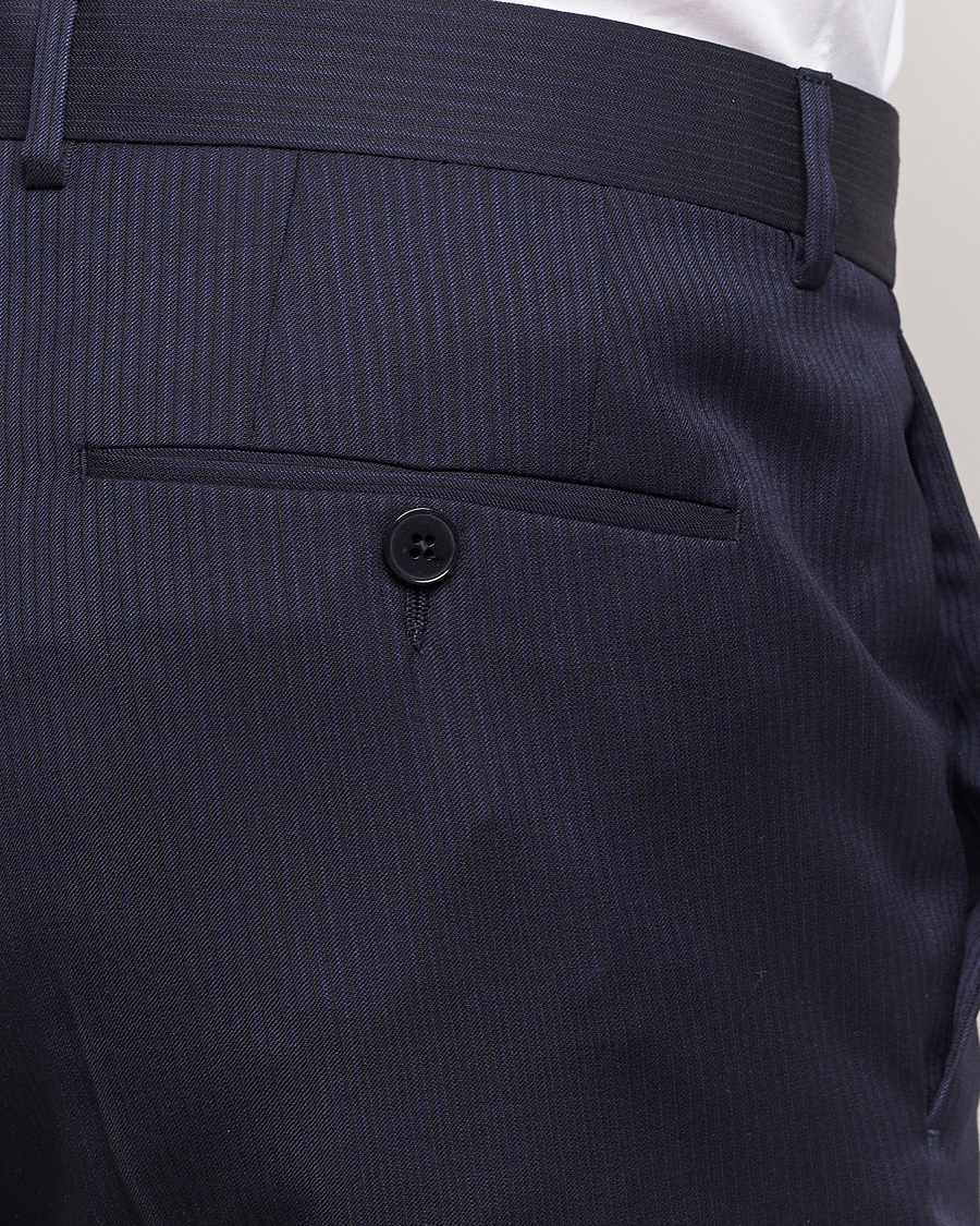 Herr | Kostymer | Zegna | Tailored Wool Striped Suit Navy