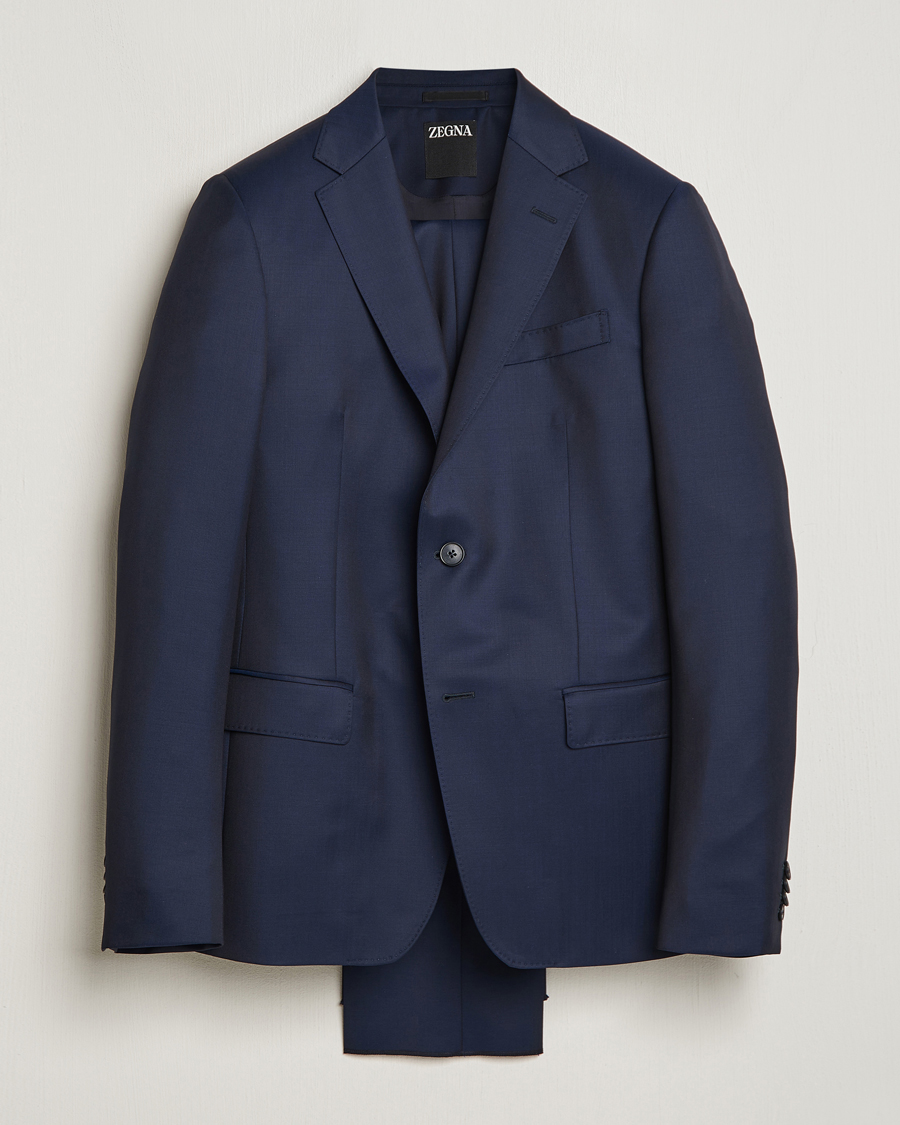 Herr | Kostymer | Zegna | Tailored Wool Suit Navy