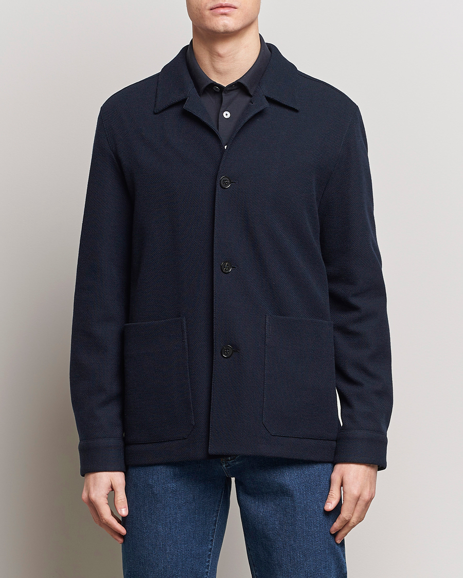 Herr | Overshirts | Zegna | Wool Chore Jacket Navy