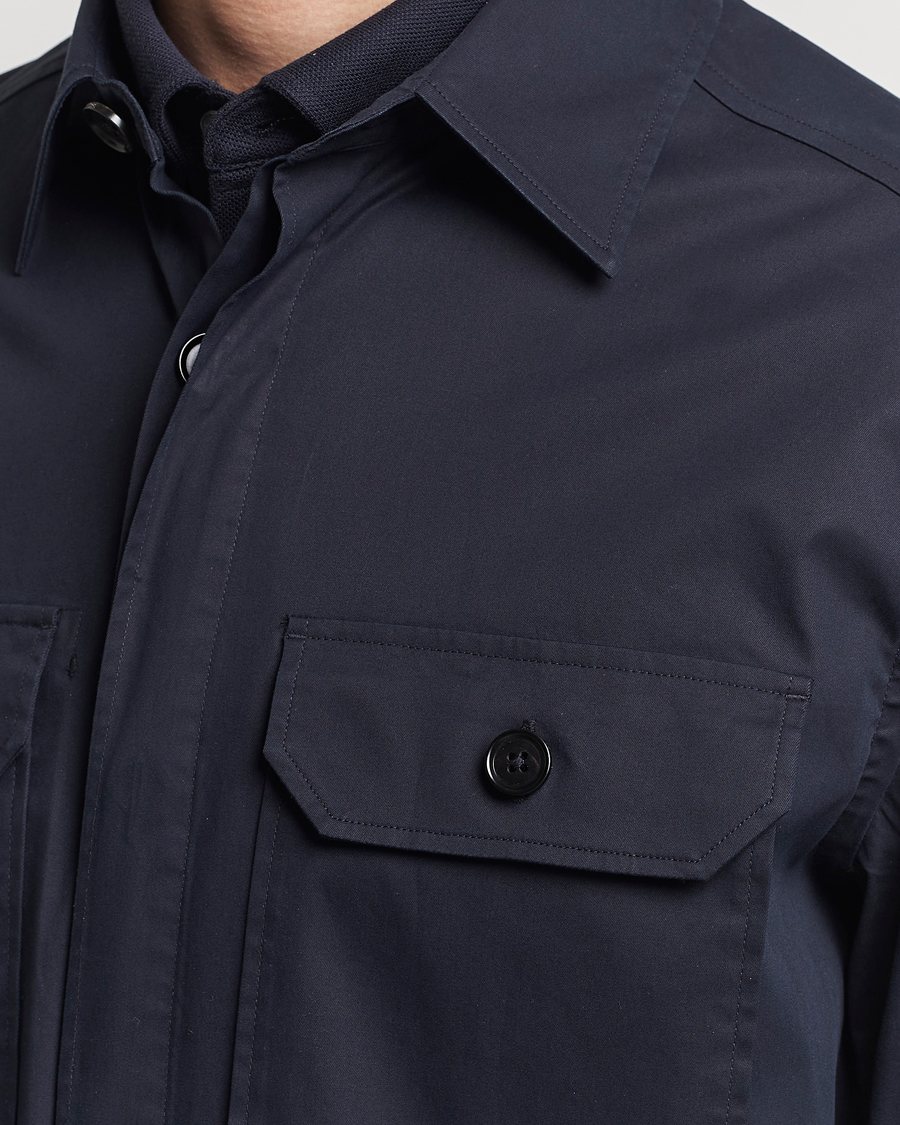 Herr | Skjortor | Zegna | Premium Cotton Overshirt Navy